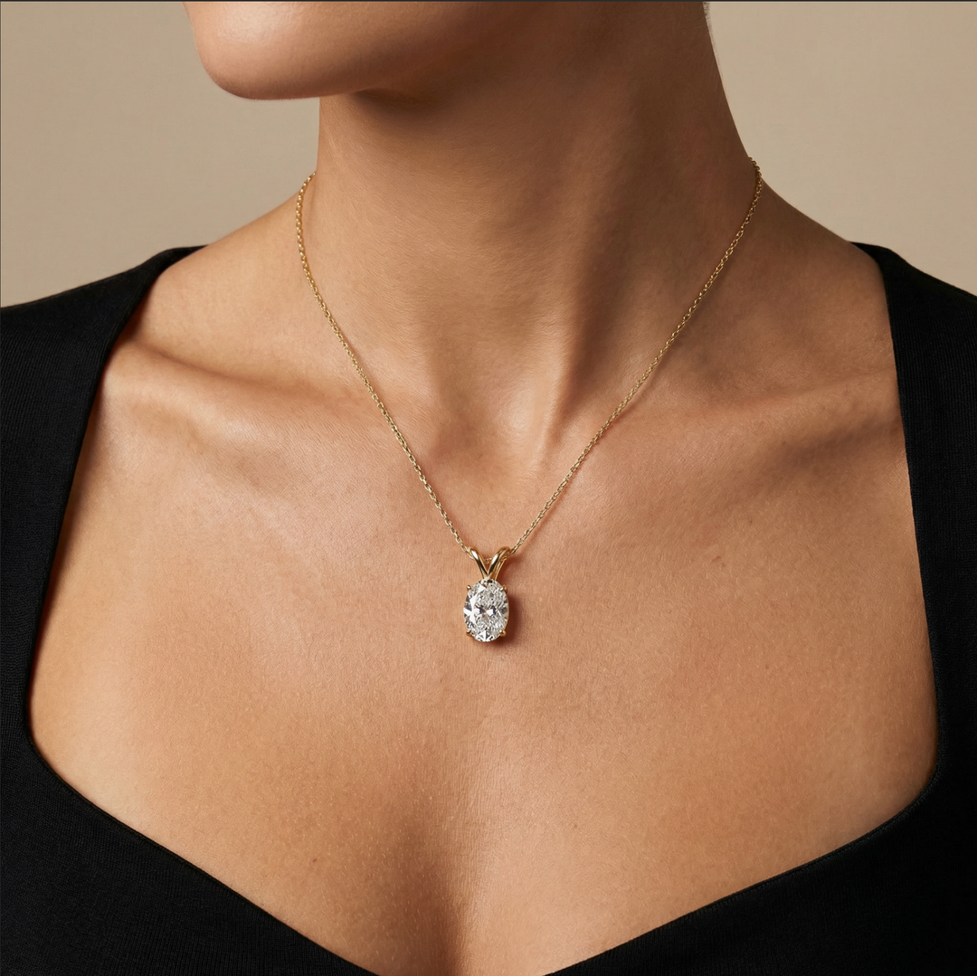 Oval Solitaire Pendant (1.50ct)