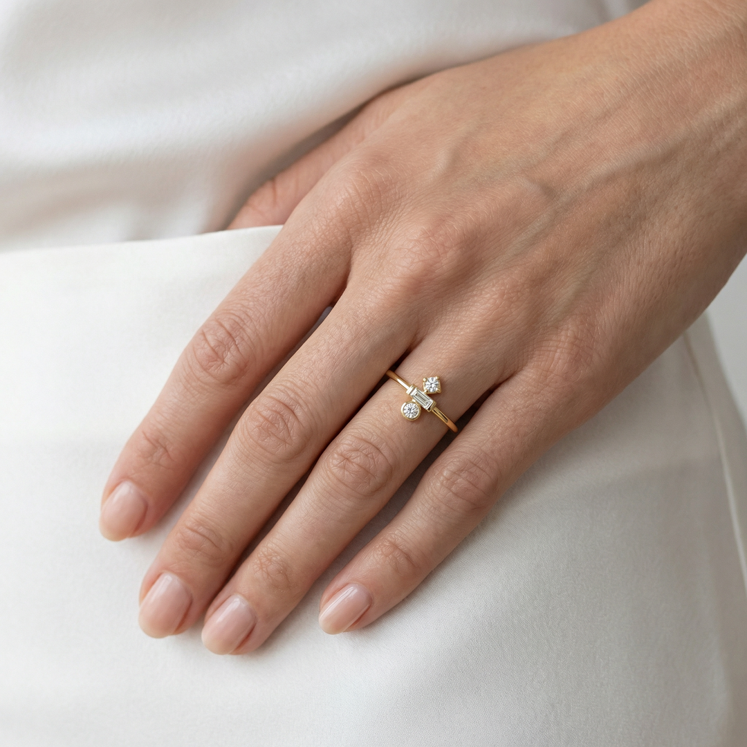 Playful Tiny Dainty Ring
