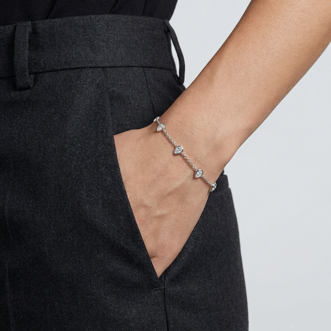 Spaced Poire Bracelet