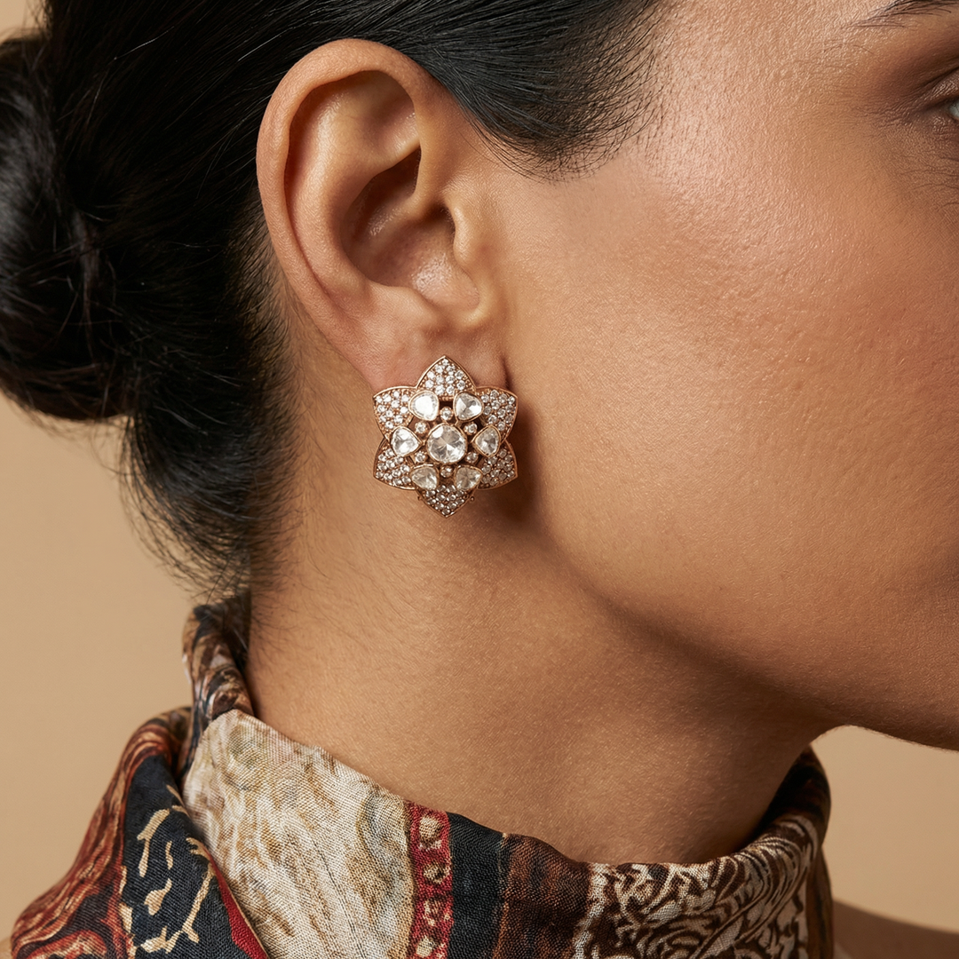 Starburst Polki & Diamond Studs