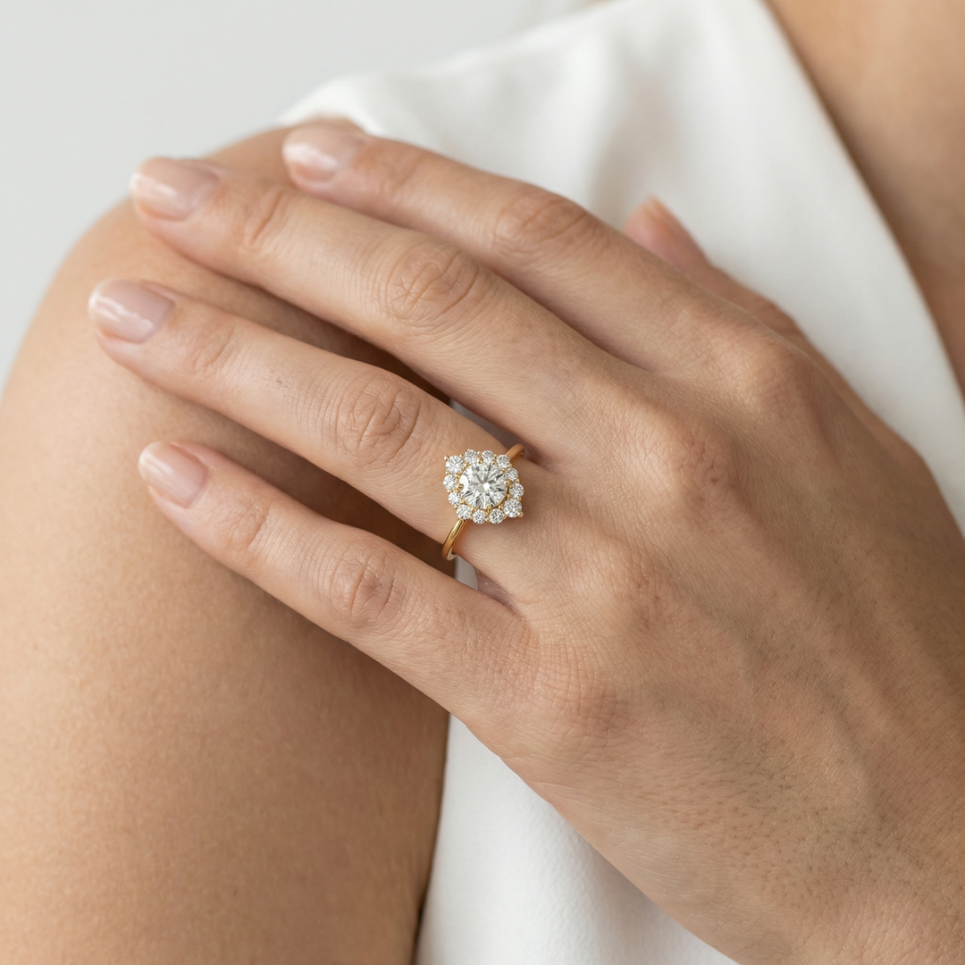 Swirl Solitaire Ring