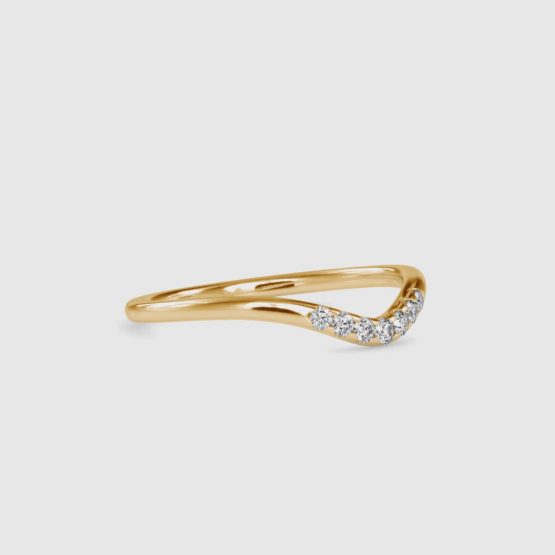Sleek V Diamond Ring
